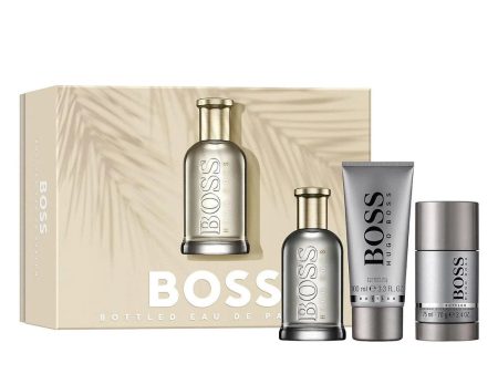 Boss Bottled zestaw woda perfumowana spray 100ml + żel pod prysznic 100ml + dezodorant sztyft 75ml Cheap